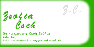 zsofia cseh business card