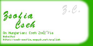 zsofia cseh business card